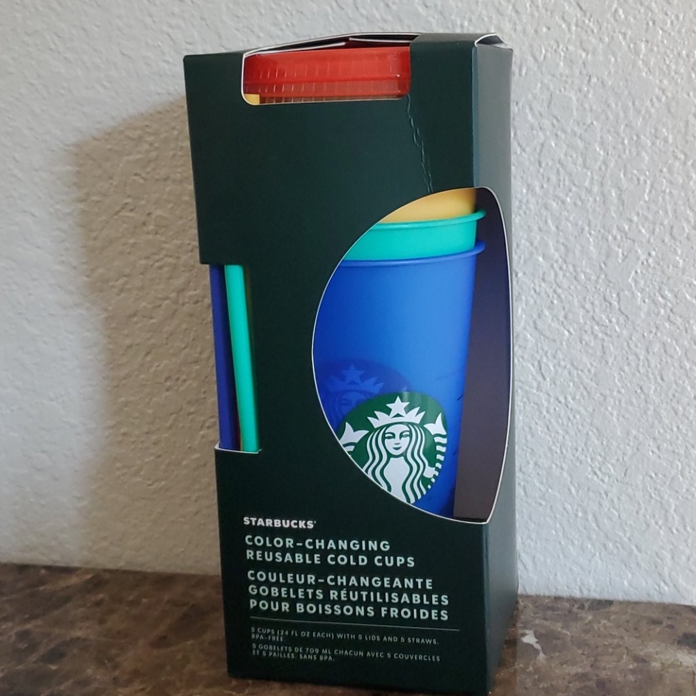 Starbuck 5pk color changeing cold cups